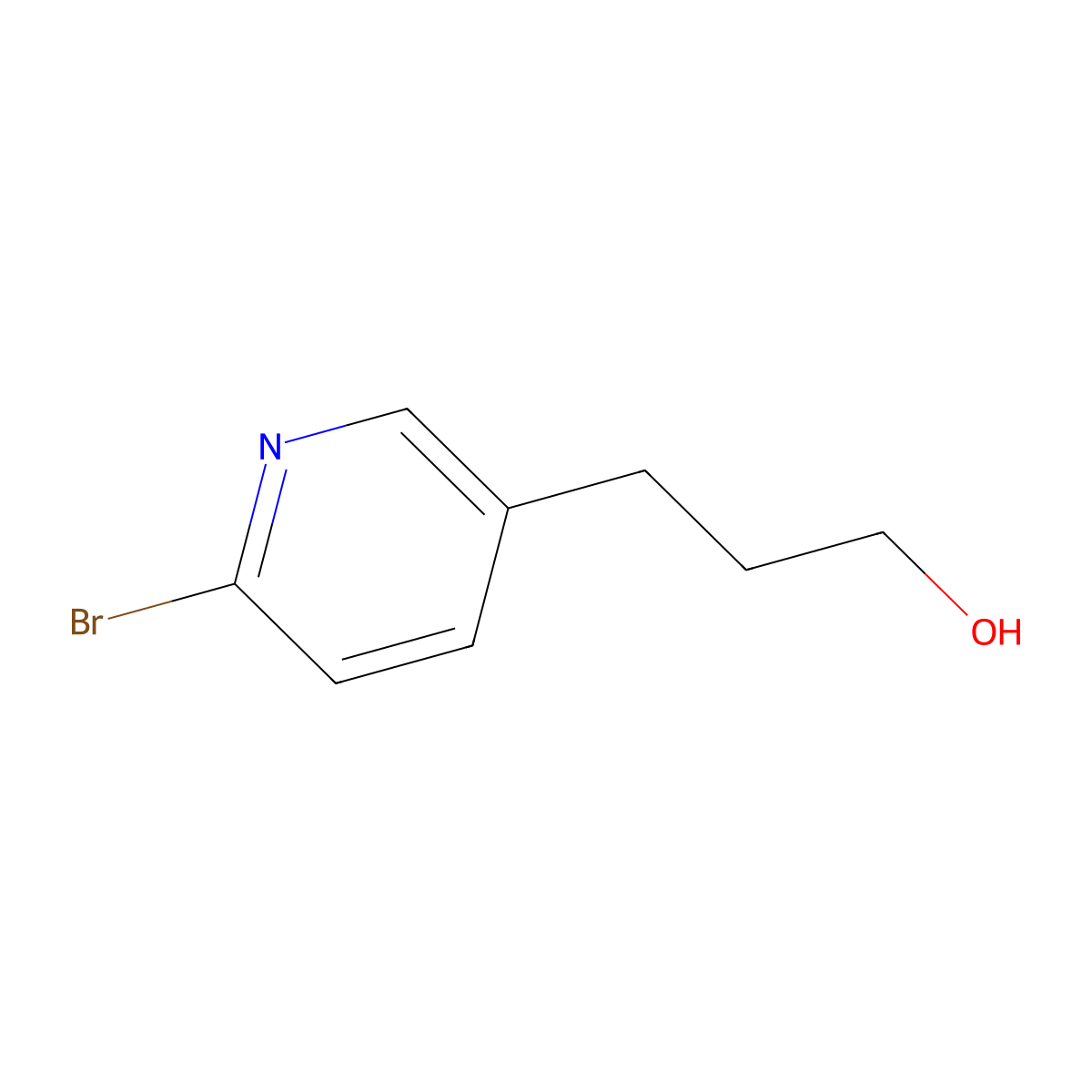 3-(6-Bromopyridin-3-yl)propan-1-ol molecular structure, CAS 656827-76-8