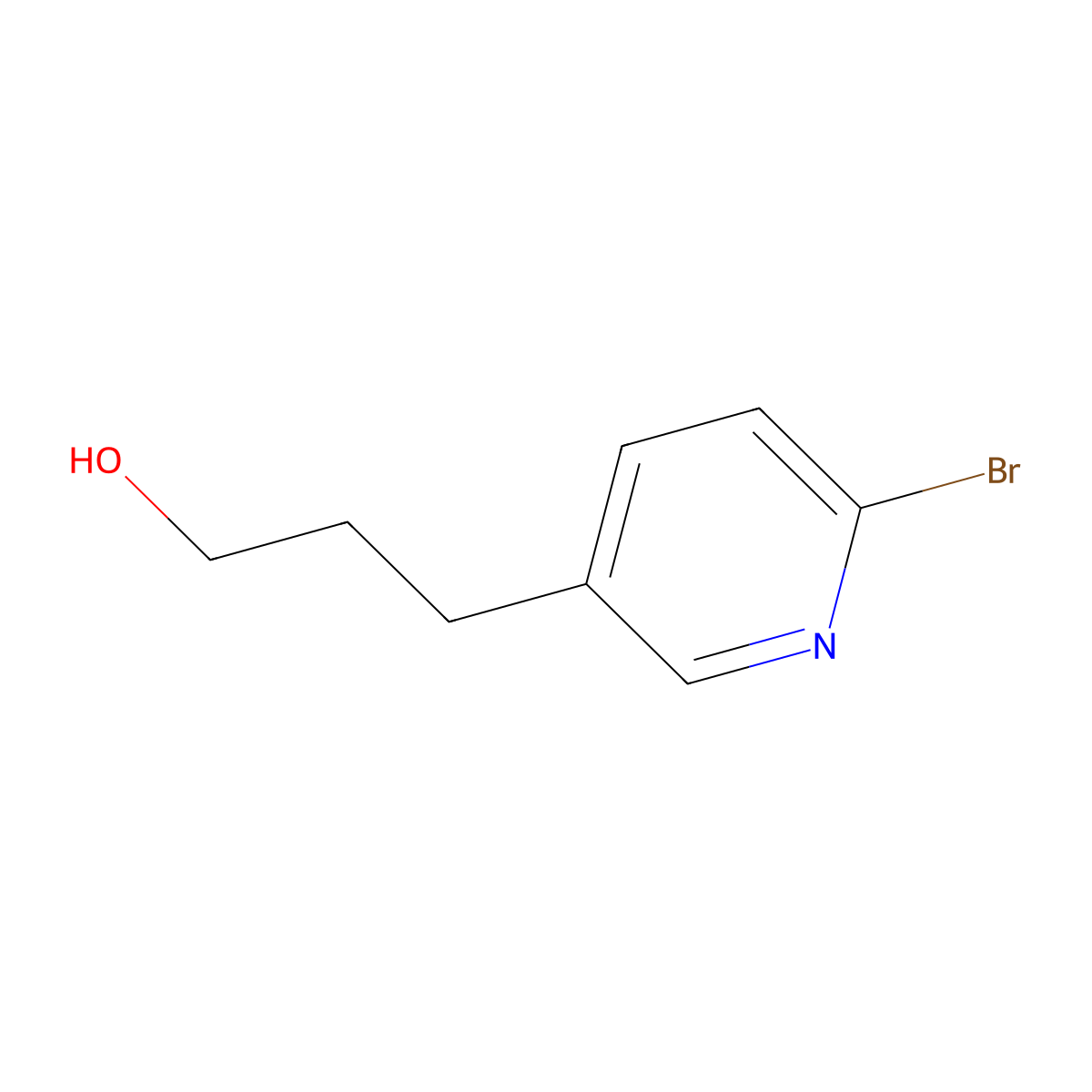 3-(6-Bromopyridin-3-yl)propan-1-ol molecular structure, CAS 656827-76-8