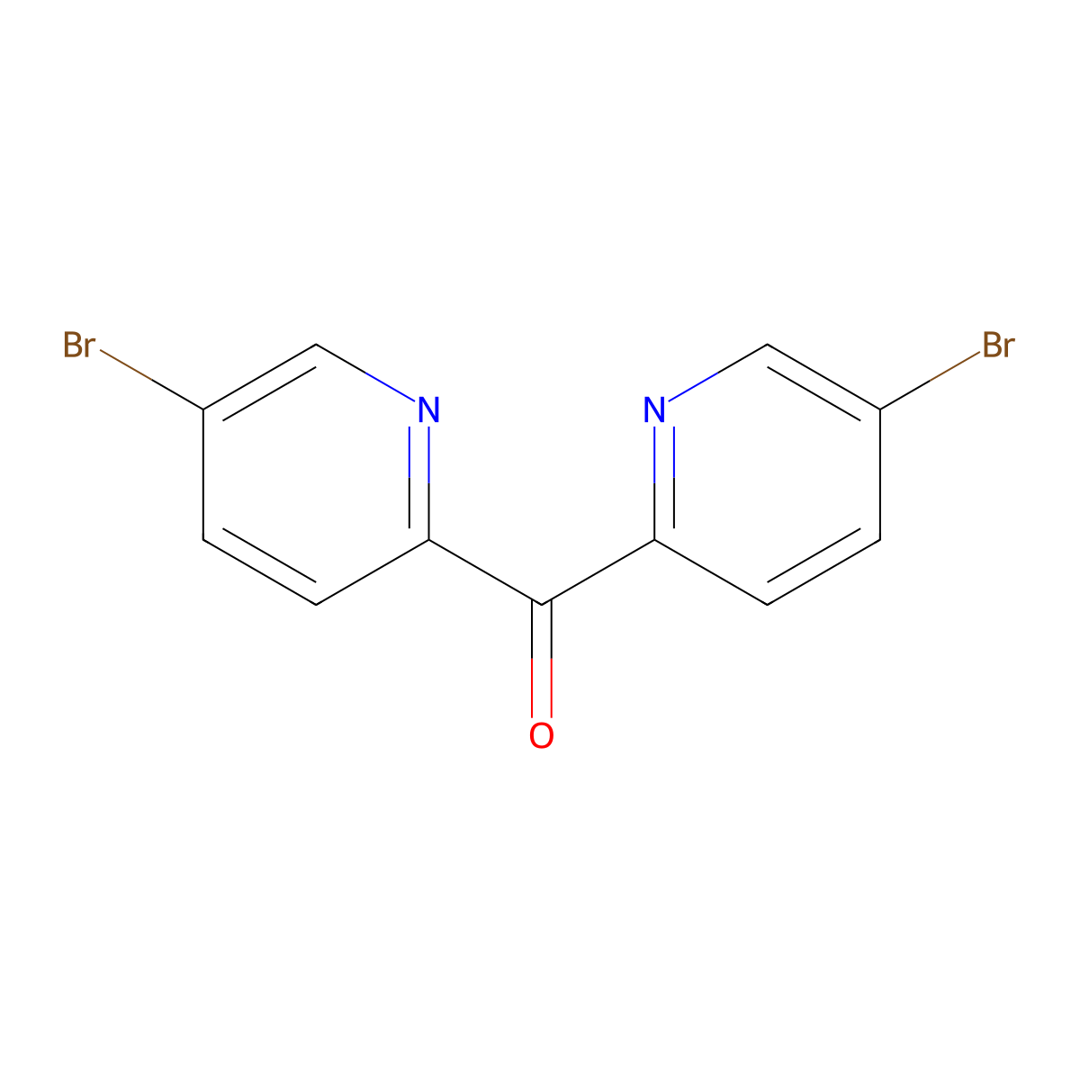 Bis(5-bromo-2-pyridinyl)methanone molecular structure, CAS 656828-00-1