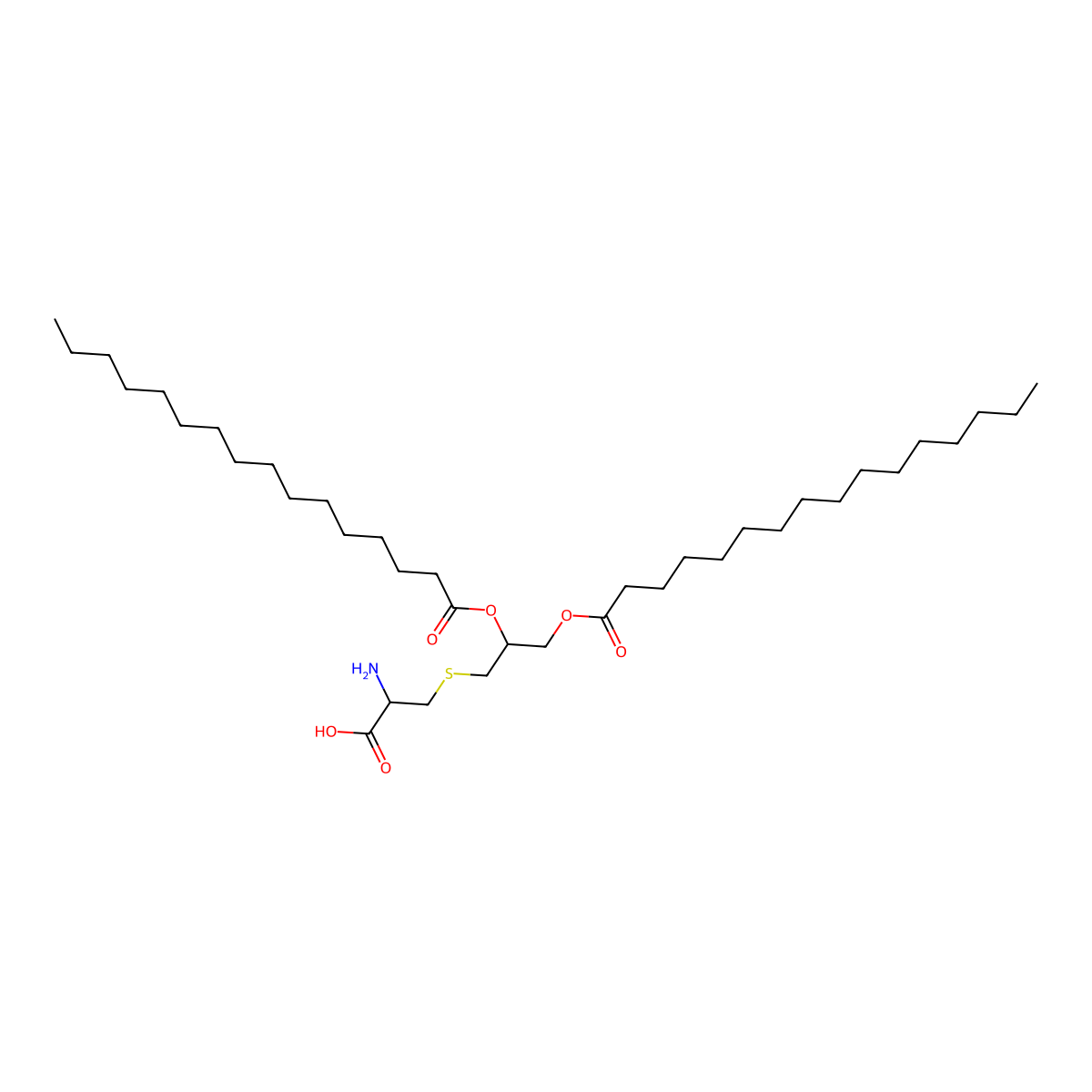 S-(2,3-bis(palmitoyloxy)propyl)cysteine molecular structure, CAS 656831-18-4