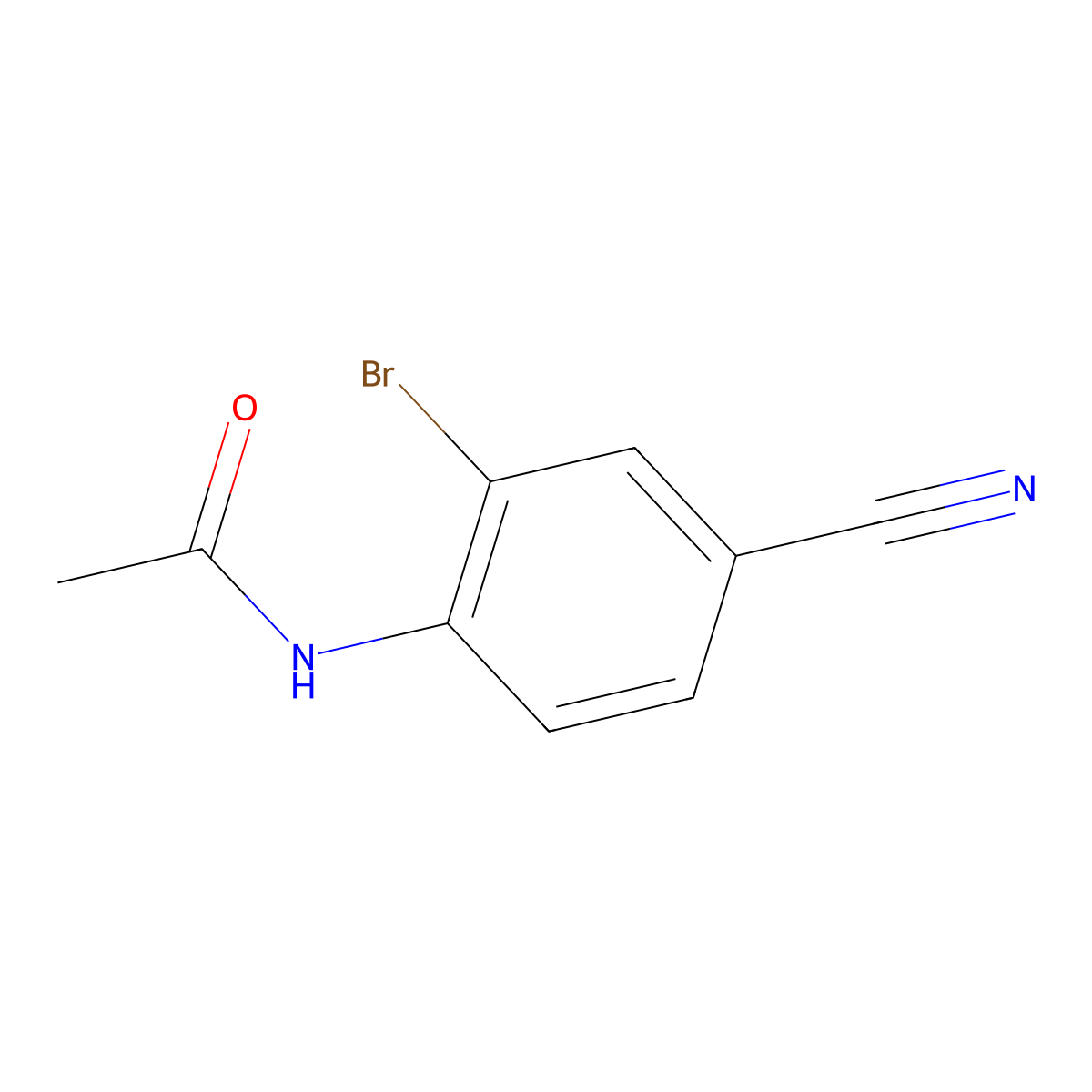 2'-Bromo-4'-cyanoacetanilide molecular structure, CAS 656834-86-5