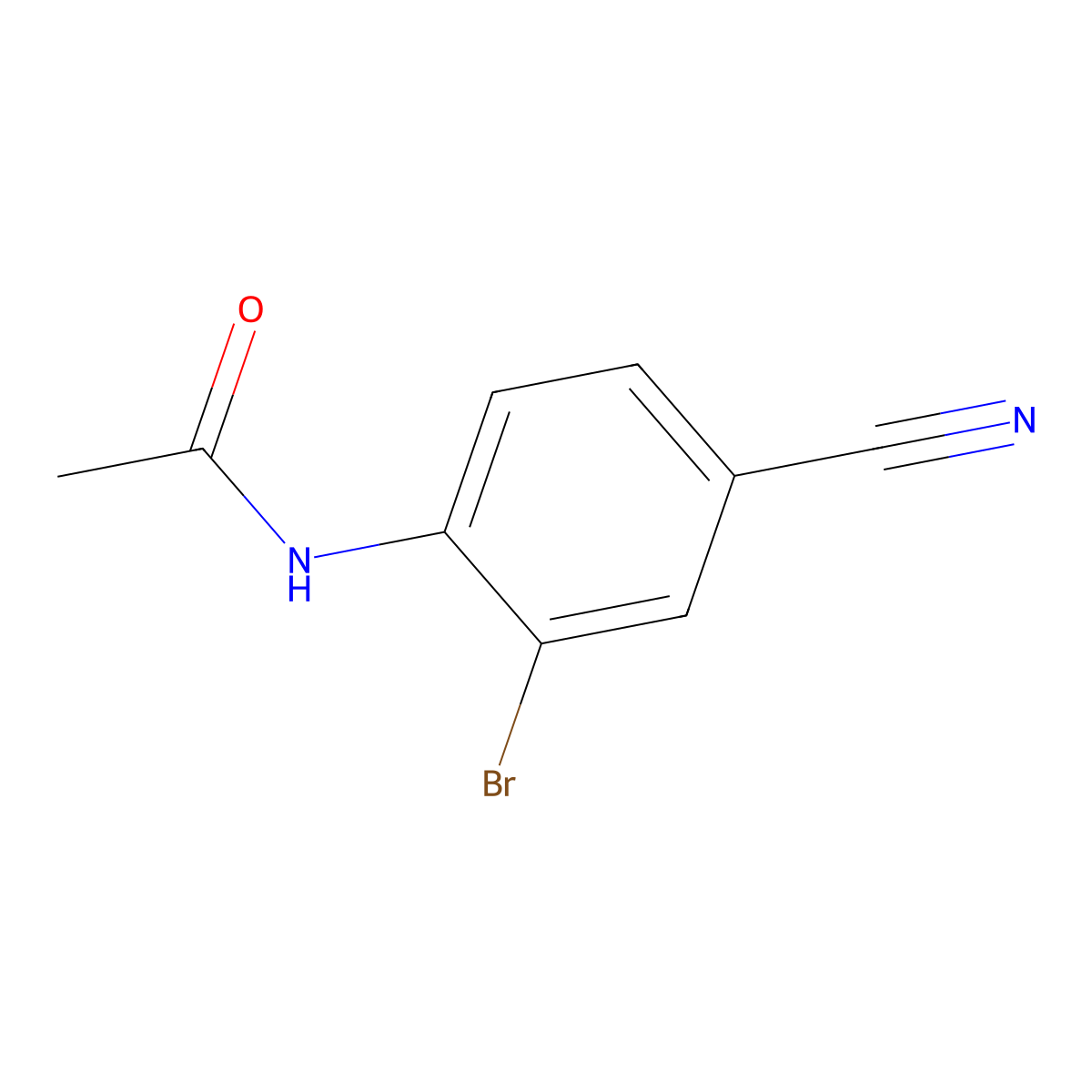 2'-Bromo-4'-cyanoacetanilide molecular structure, CAS 656834-86-5