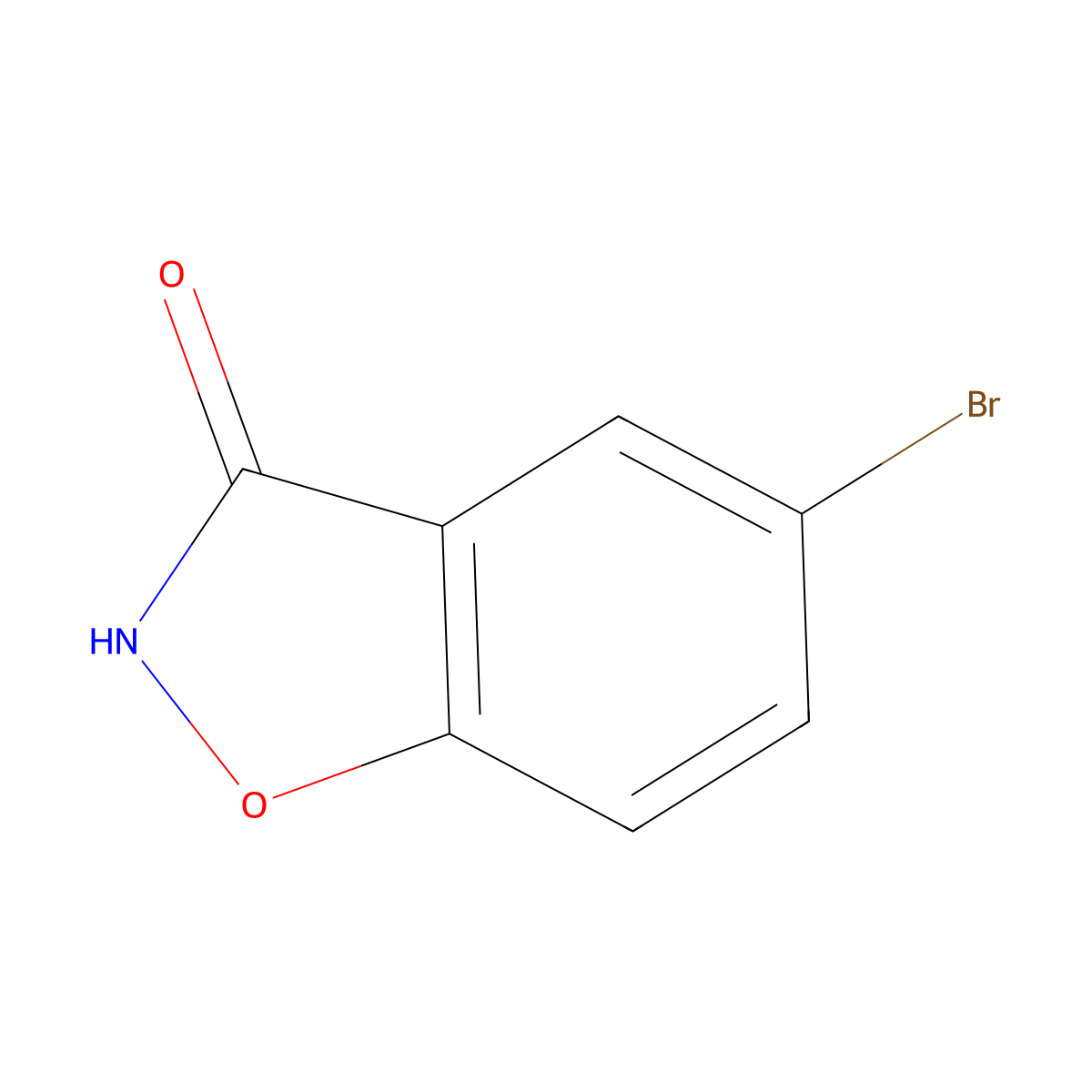 1,2-Benzisoxazol-3(2H)-one, 5-bromo- molecular structure, CAS 65685-50-9