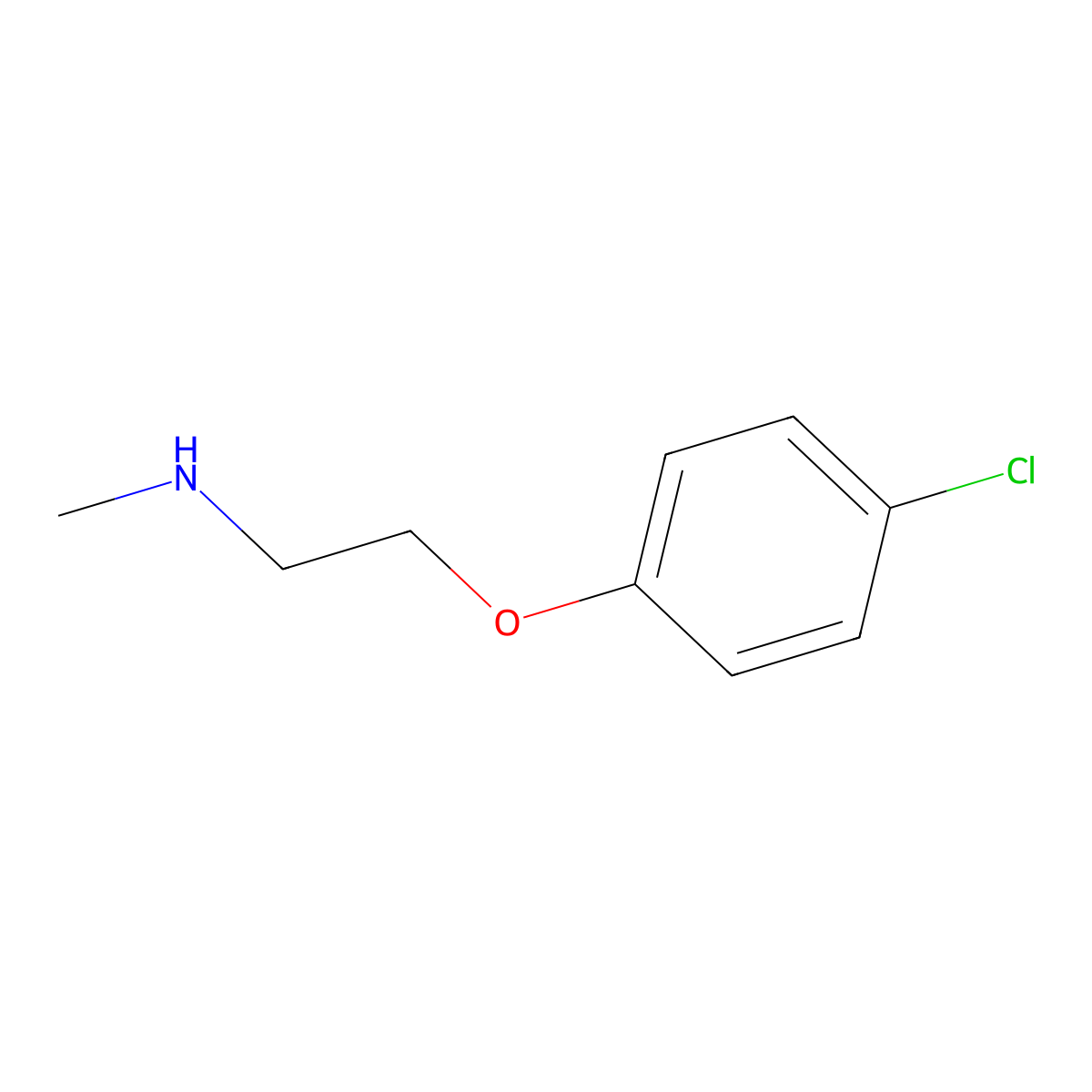(2-(4-Chlorophenoxy)ethyl)(methyl)amine molecular structure, CAS 65686-13-7