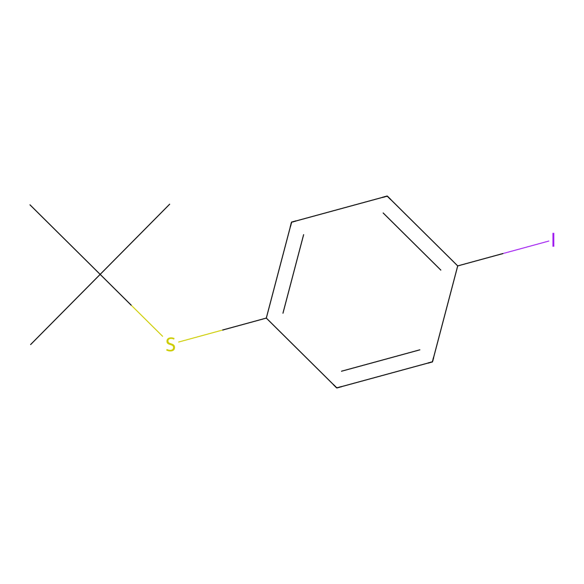 1-(tert-Butylsulfanyl)-4-iodobenzene molecular structure, CAS 65688-19-9