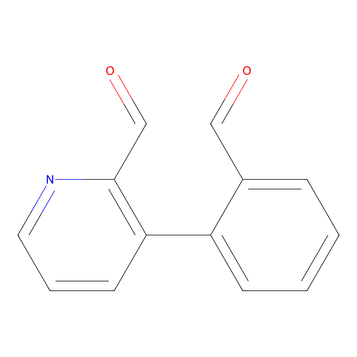 3-(2-Formylphenyl)pyridine-2-carbaldehyde molecular structure, CAS 65690-55-3