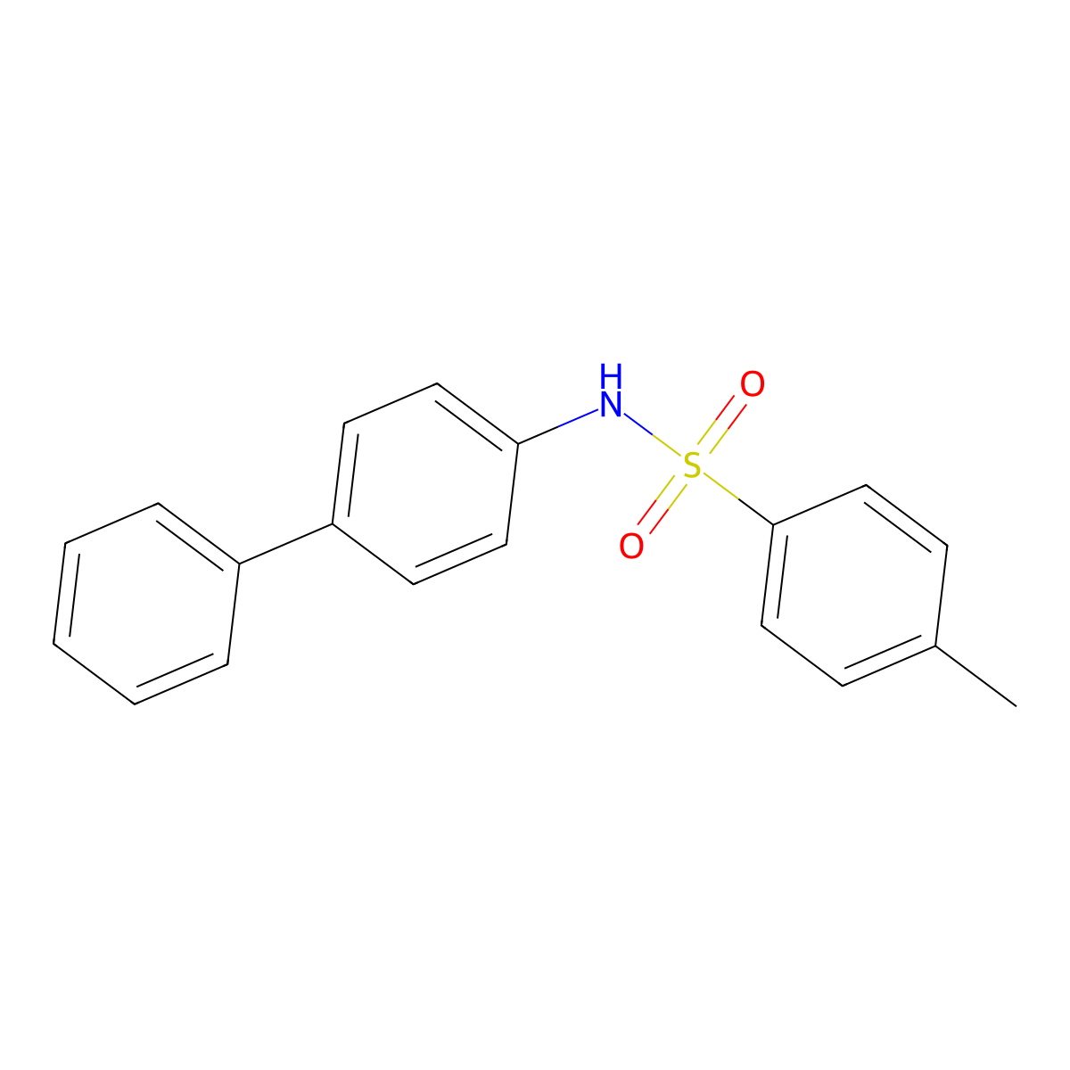 4-methyl-N-(4-phenylphenyl)benzenesulfonamide molecular structure, CAS 65690-69-9