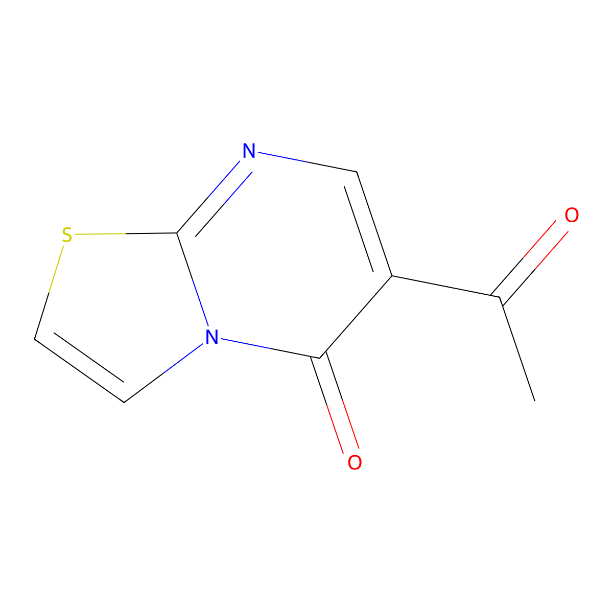 6-acetyl-5H-[1,3]thiazolo[3,2-a]pyrimidin-5-one molecular structure, CAS 65692-03-7