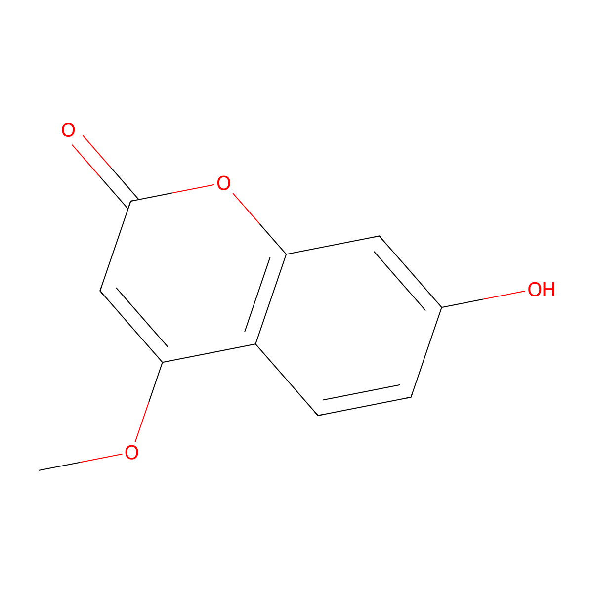 7-Hydroxy-4-methoxychromen-2-one molecular structure, CAS 65692-17-3