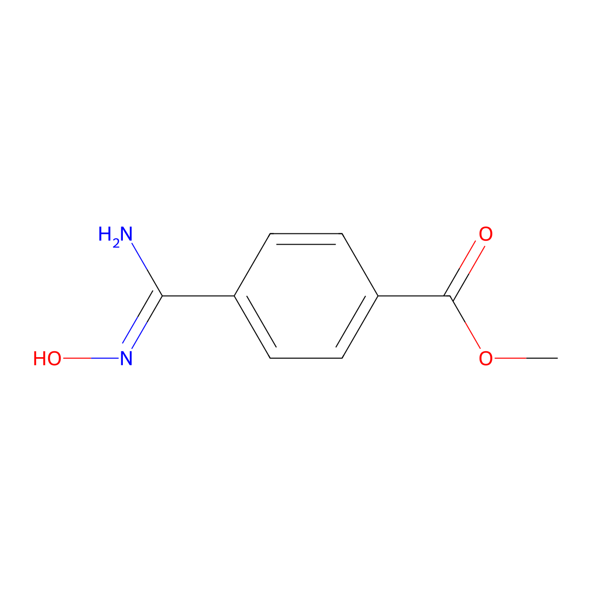 methyl 4-[(E)-N'-hydroxycarbamimidoyl]benzoate molecular structure, CAS 65695-05-8