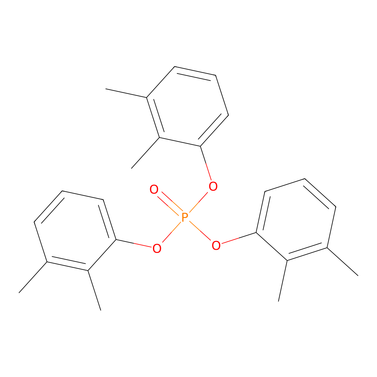 Tris(2,3-dimethylphenyl) phosphate molecular structure, CAS 65695-97-8