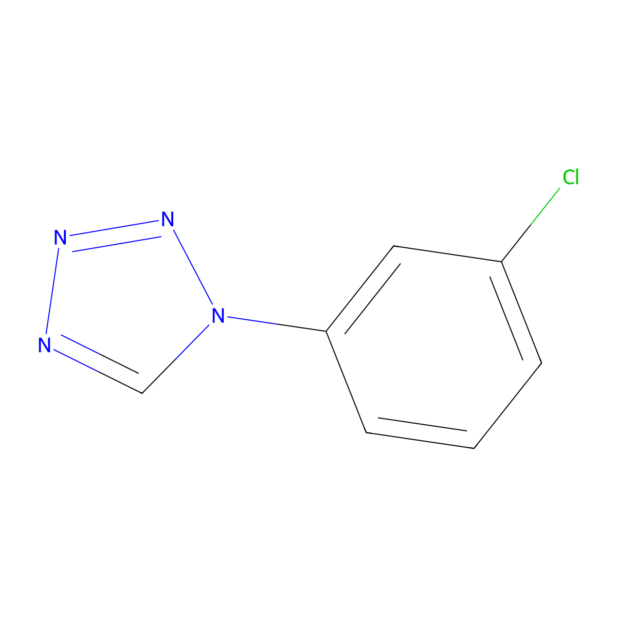 1-(3-Chlorophenyl)-1H-tetrazole molecular structure, CAS 65697-42-9