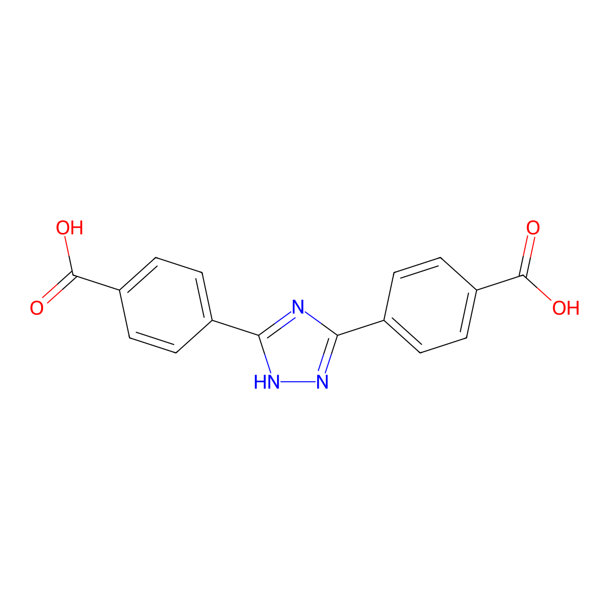 4,4'-(1H-1,2,4-Triazole-3,5-diyl)dibenzoic acid molecular structure, CAS 65697-90-7