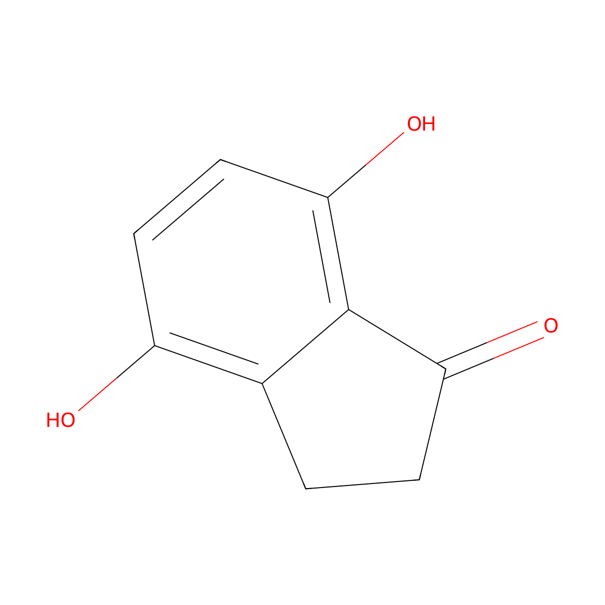 4,7-Dihydroxy-2,3-dihydro-1H-inden-1-one molecular structure, CAS 65698-22-8