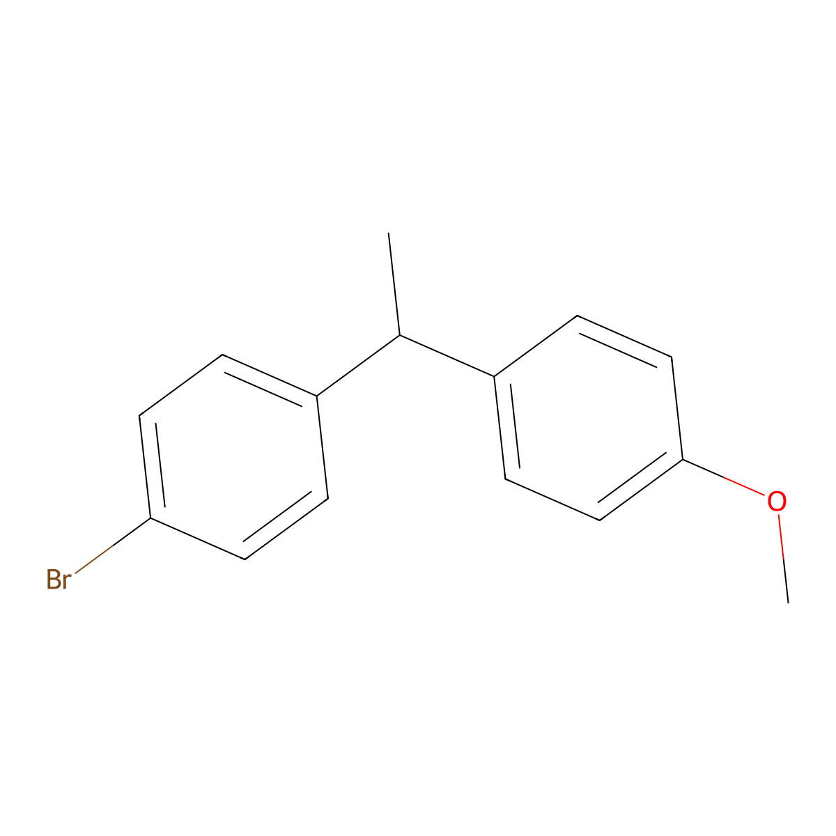 1-Bromo-4-(1-(4-methoxyphenyl)ethyl)benzene molecular structure, CAS 65699-87-8