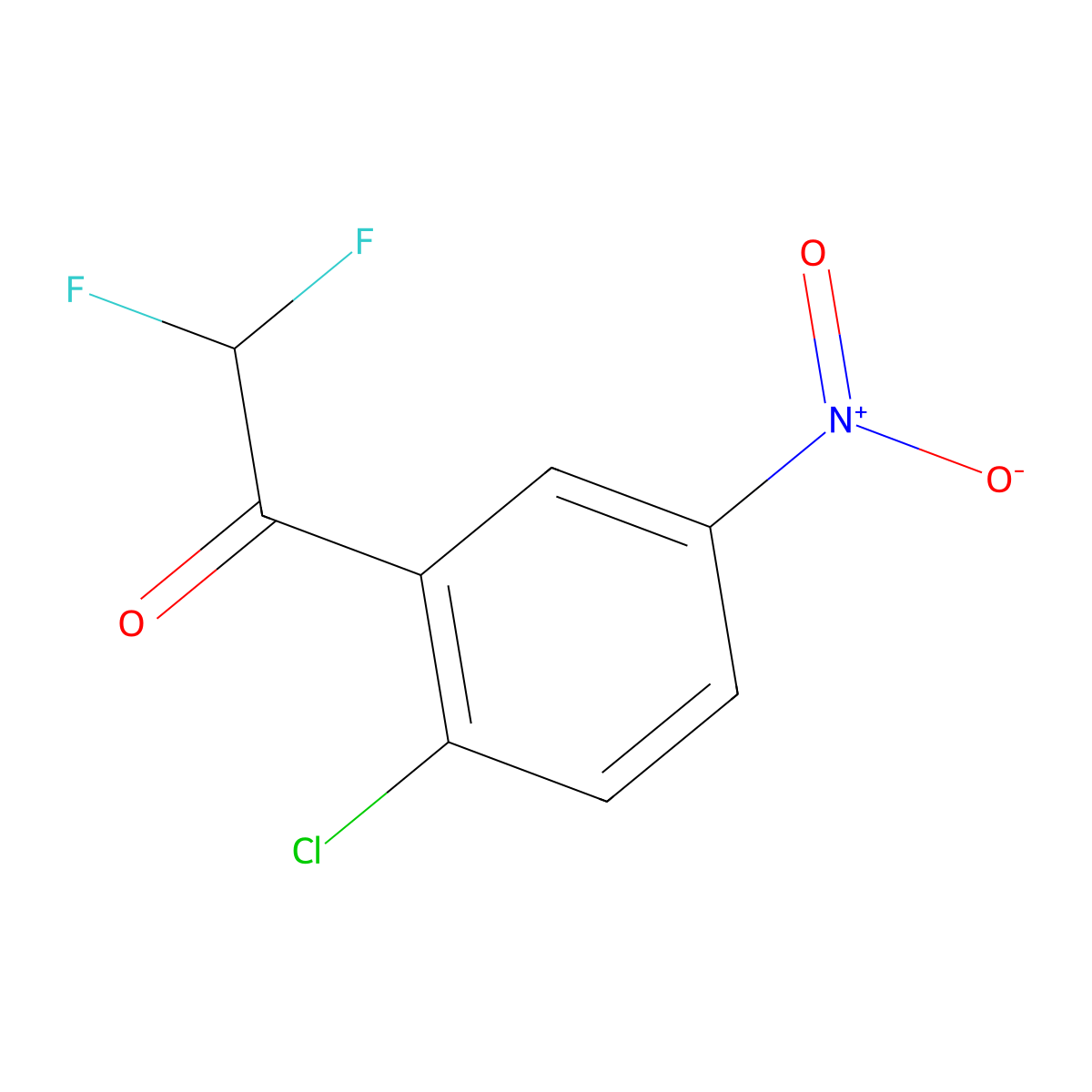 1-(2-Chloro-5-nitrophenyl)-2,2-difluoroethan-1-one molecular structure, CAS 657-03-4