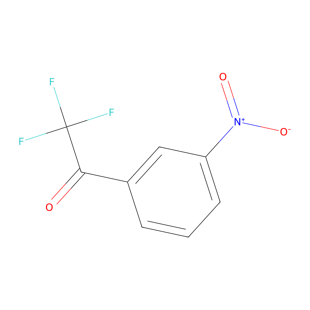 2,2,2-Trifluoro-1-(3-nitrophenyl)ethan-1-one molecular structure, CAS 657-15-8