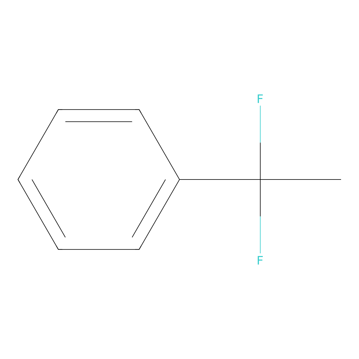 (1,1-Difluoroethyl)benzene molecular structure, CAS 657-35-2