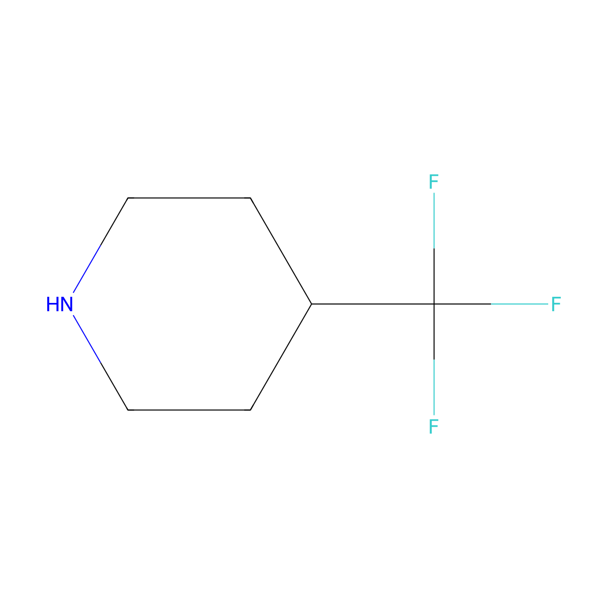 4-(Trifluoromethyl)piperidine molecular structure, CAS 657-36-3