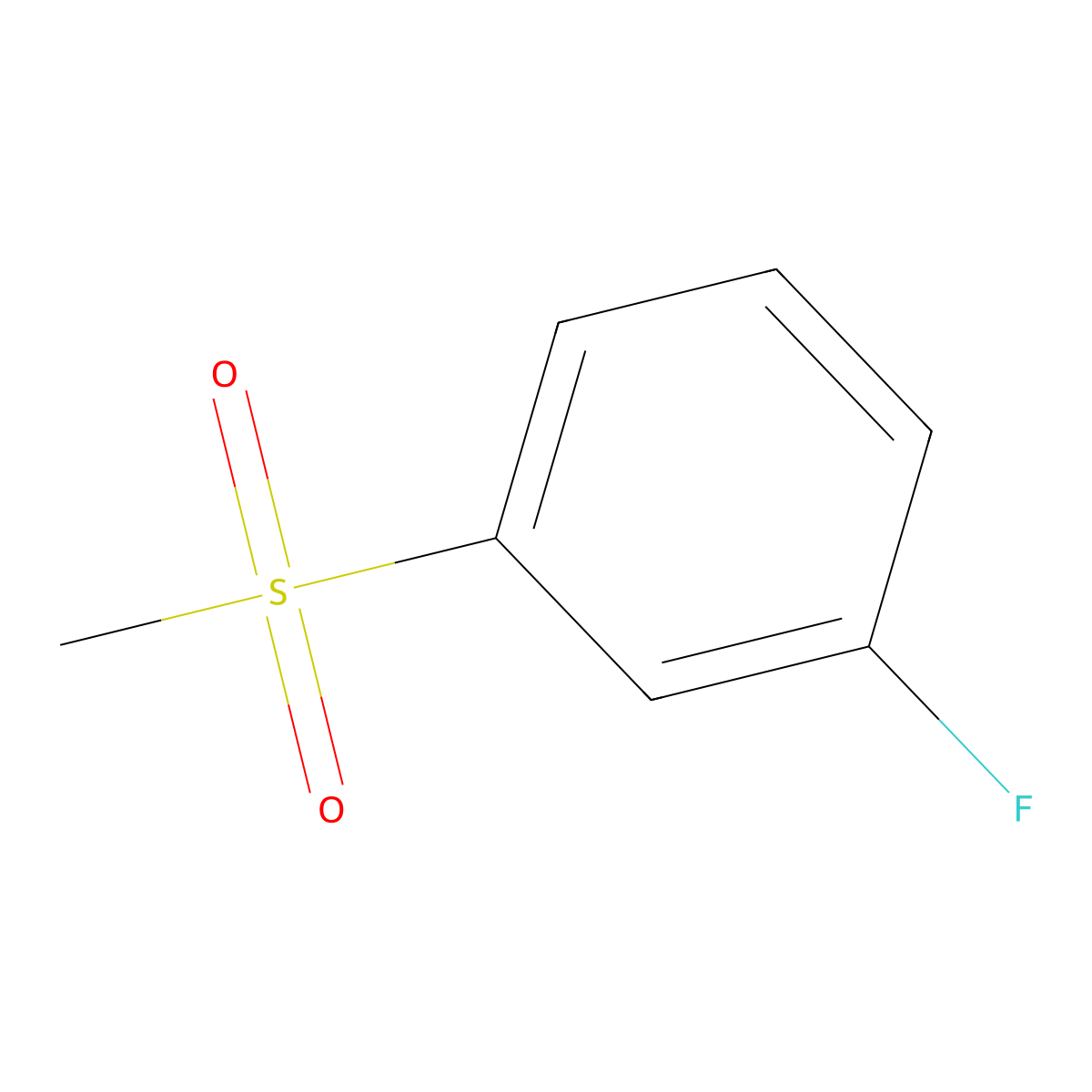 1-Fluoro-3-(methanesulfonyl)benzene molecular structure, CAS 657-46-5