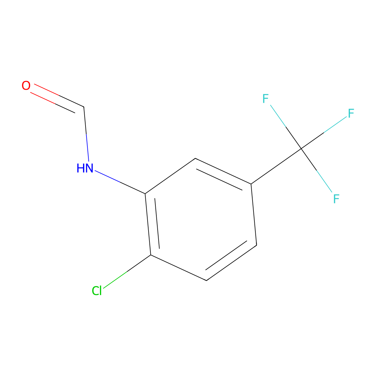 N-(2-Chloro-5-(trifluoromethyl)phenyl)formamide molecular structure, CAS 657-63-6