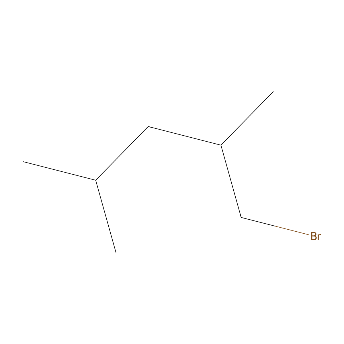 1-Bromo-2,4-dimethylpentane molecular structure, CAS 6570-91-8