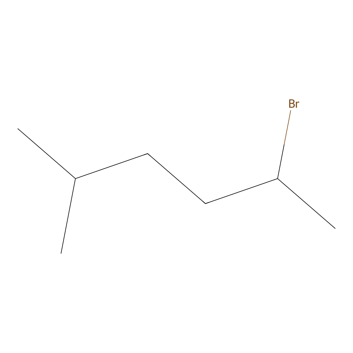 2-Bromo-5-methylhexane molecular structure, CAS 6570-93-0