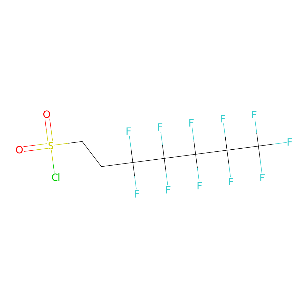 1-Heptanesulfonyl chloride, 3,3,4,4,5,5,6,6,7,7,7-undecafluoro- molecular structure, CAS 65702-23-0