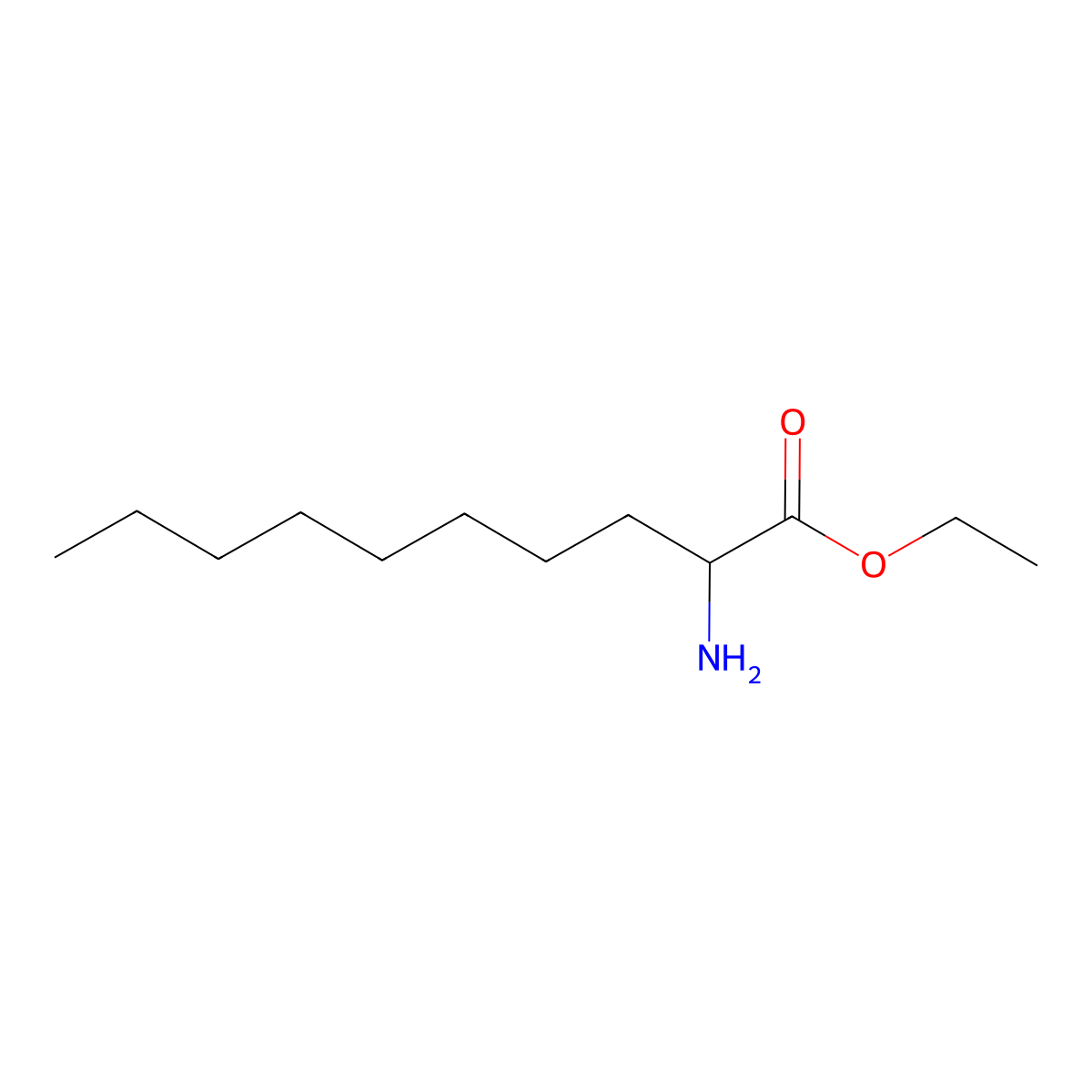 Ethyl 2-aminodecanoate molecular structure, CAS 65706-64-1