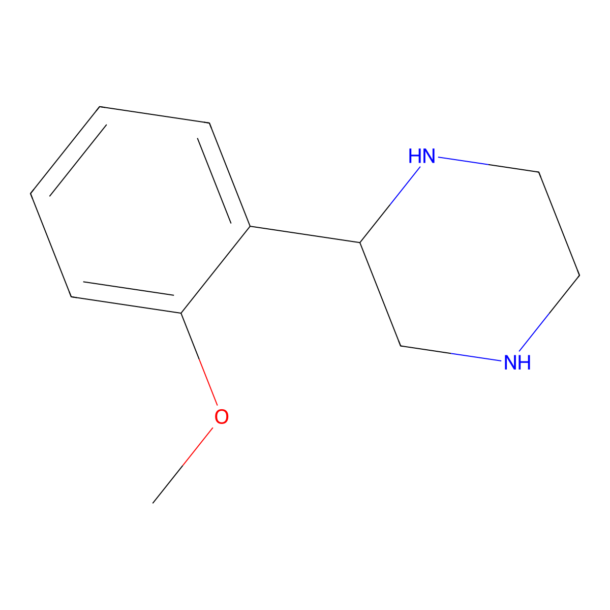 2-(2-Methoxyphenyl)piperazine molecular structure, CAS 65709-27-5