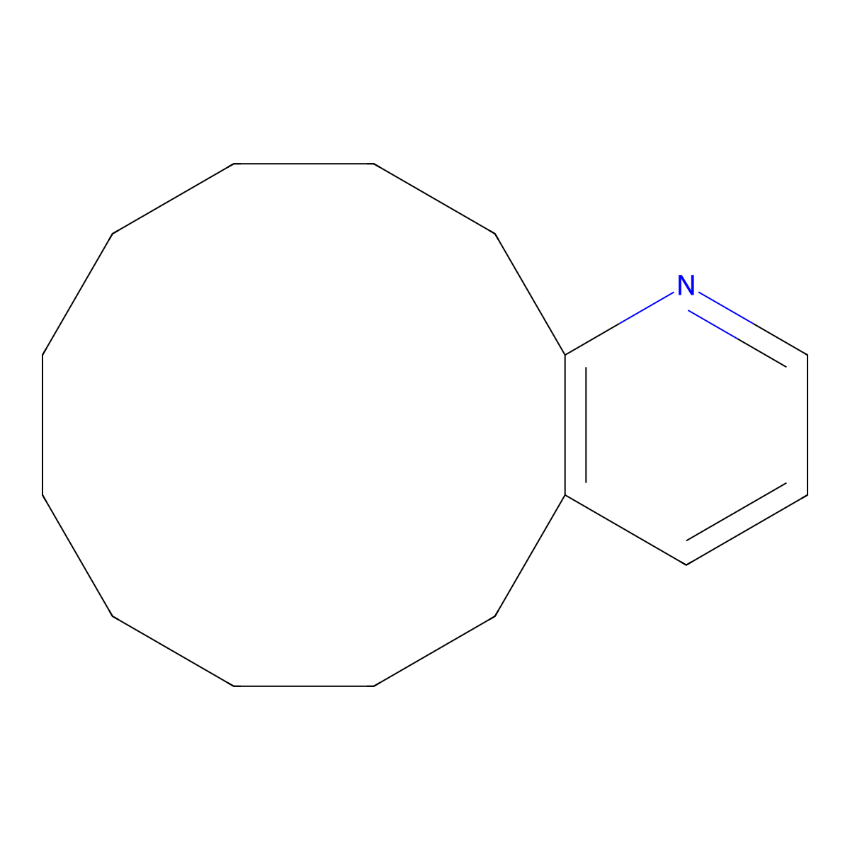 5,6,7,8,9,10,11,12,13,14-Decahydrocyclododeca(b)pyridine molecular structure, CAS 6571-43-3
