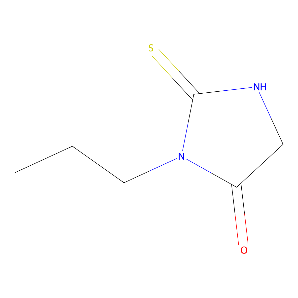 1-propyl-2-sulfanyl-4,5-dihydro-1H-imidazol-5-one molecular structure, CAS 65710-56-7