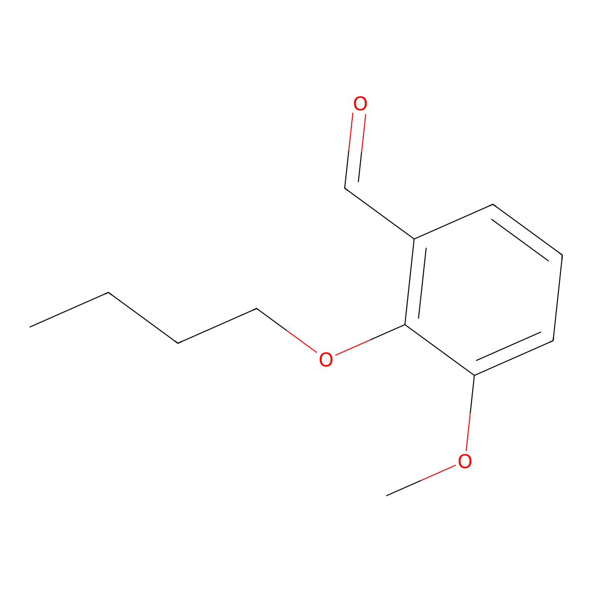 2-Butoxy-3-methoxybenzaldehyde molecular structure, CAS 65712-73-4
