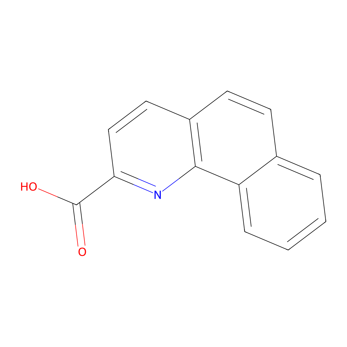 Benzo[h]quinoline-2-carboxylic acid molecular structure, CAS 65714-32-1