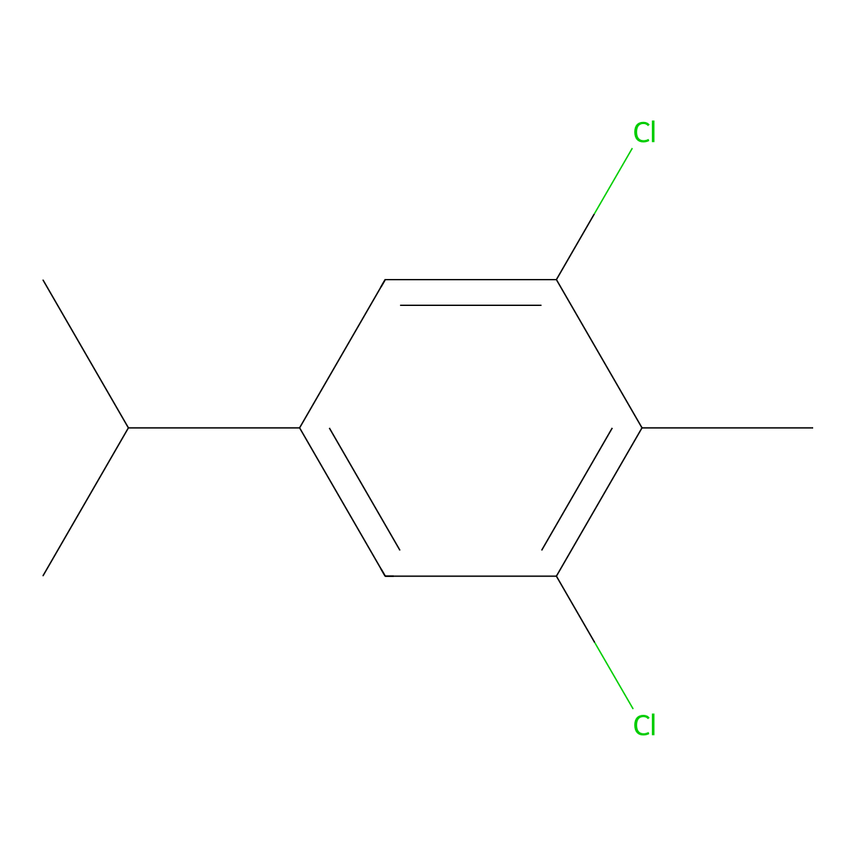 Dichloro-P-cymene molecular structure, CAS 65724-12-1
