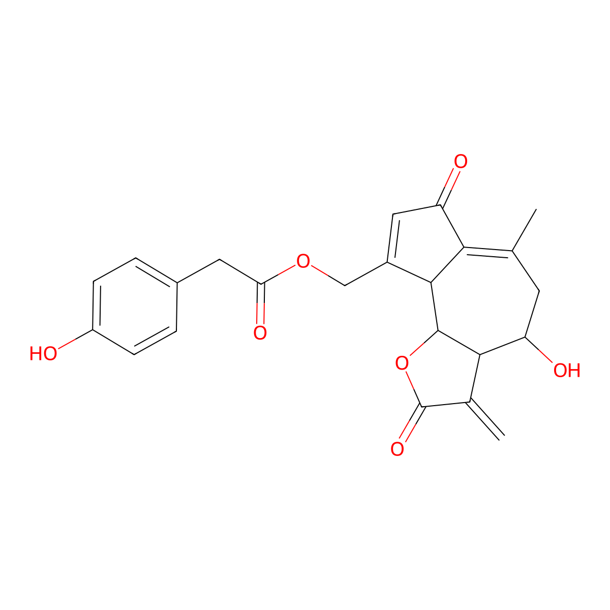 Lactucopicrin molecular structure, CAS 65725-11-3