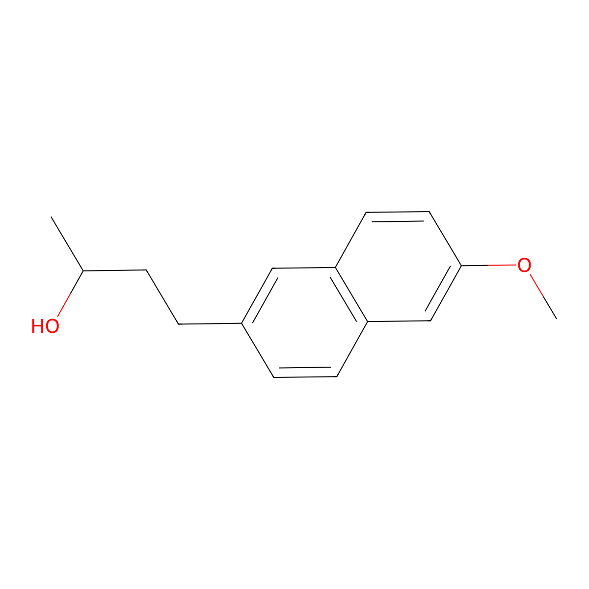 Nabumetone alcohol molecular structure, CAS 65726-24-1