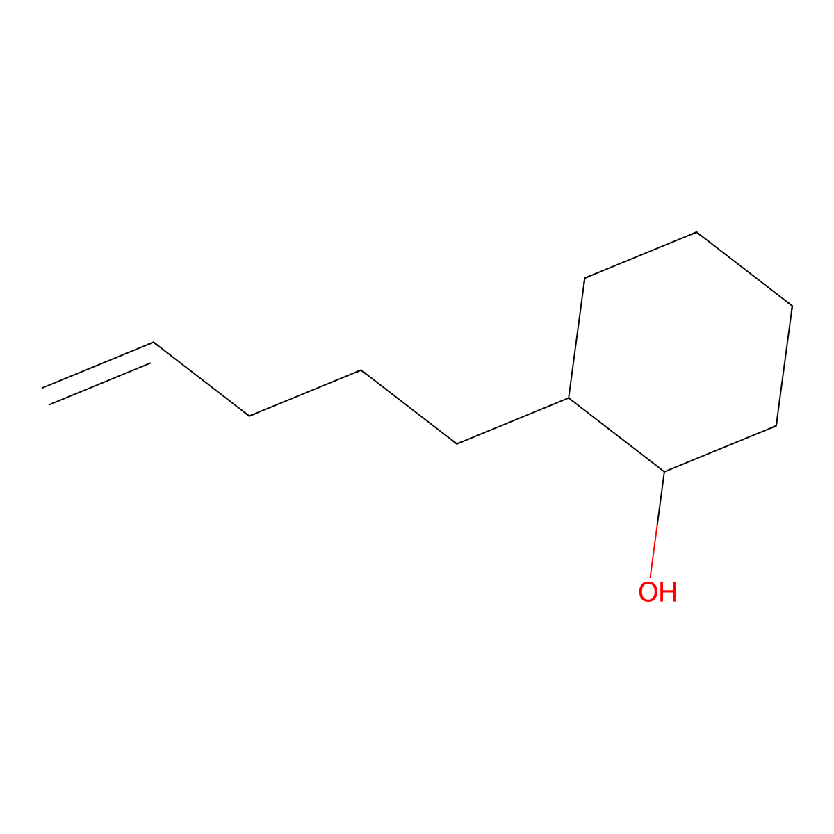 2-(Pent-4-en-1-yl)cyclohexan-1-ol molecular structure, CAS 65727-68-6
