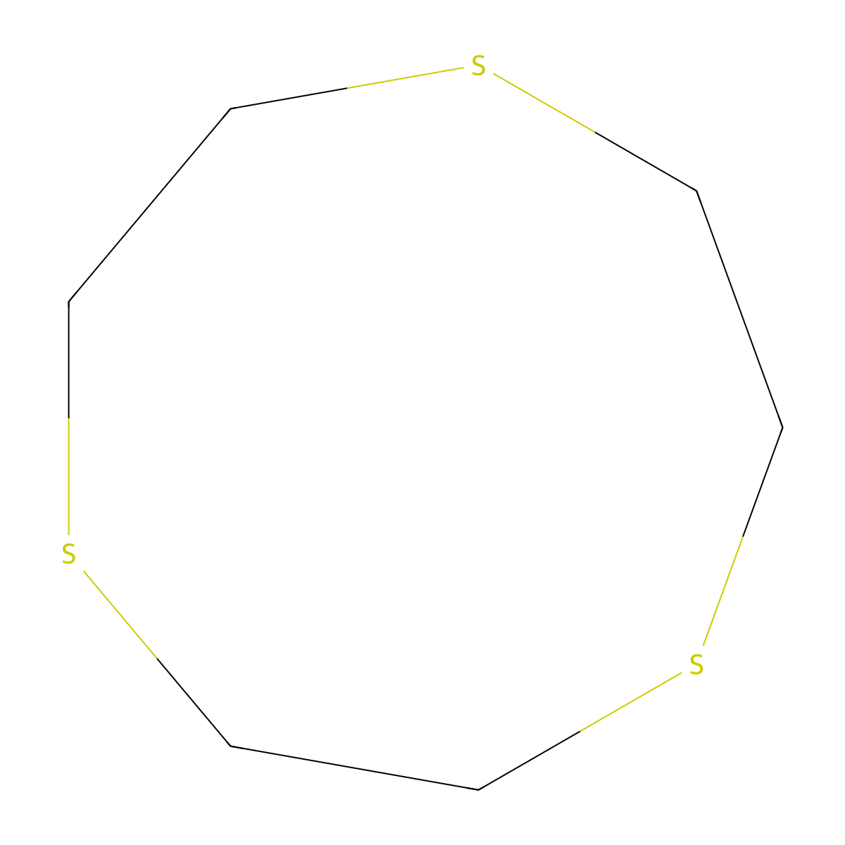 1,4,7-Trithiacyclononane molecular structure, CAS 6573-11-1