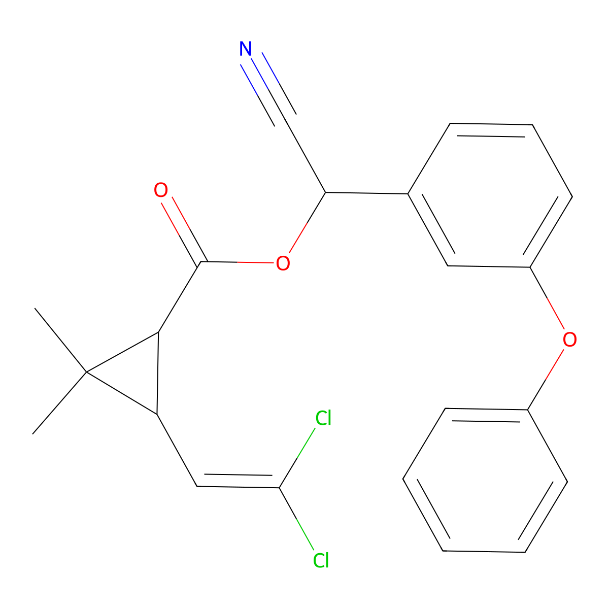 Alpha-Cypermethrin molecular structure, CAS 65731-84-2