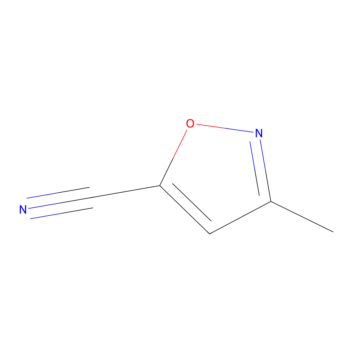 3-Methyl-1,2-oxazole-5-carbonitrile molecular structure, CAS 65735-07-1
