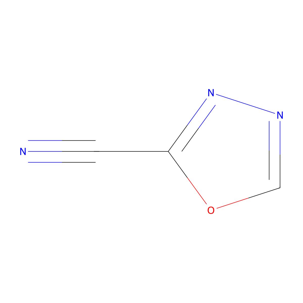 1,3,4-Oxadiazole-2-carbonitrile molecular structure, CAS 65735-12-8