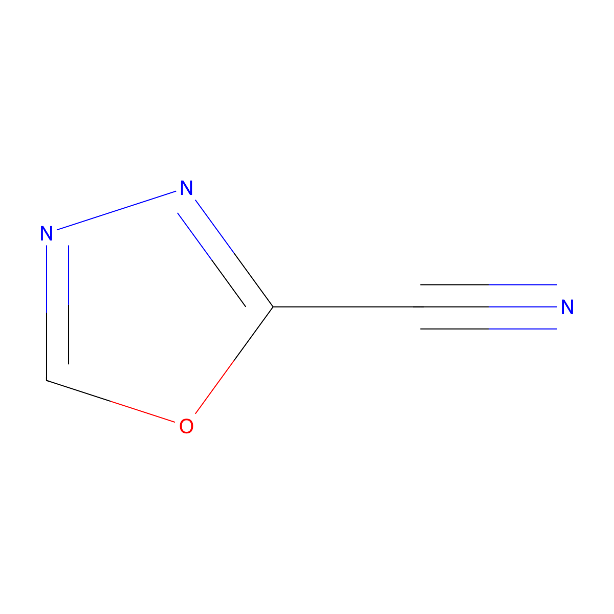 1,3,4-Oxadiazole-2-carbonitrile molecular structure, CAS 65735-12-8