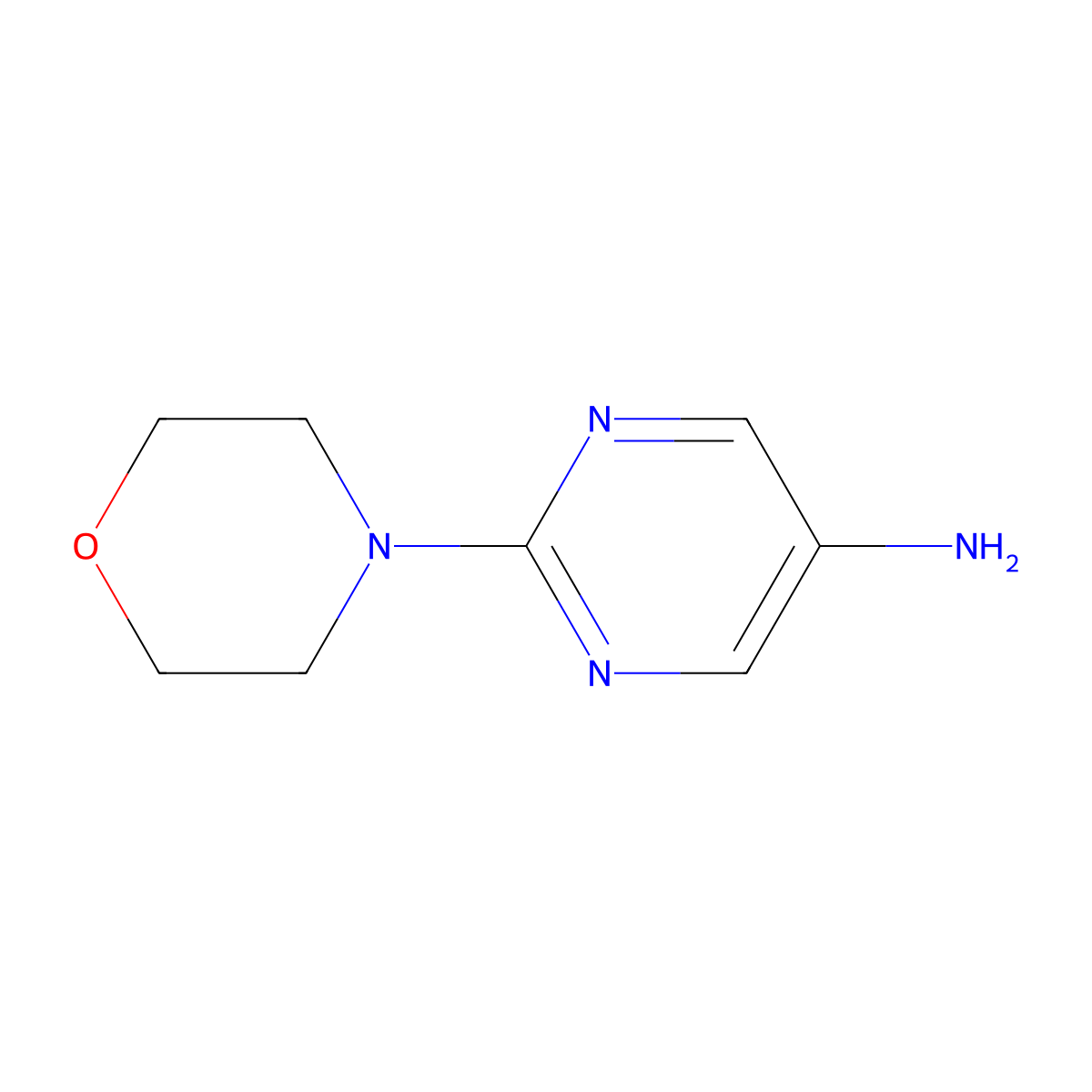 2-(Morpholin-4-yl)pyrimidin-5-amine molecular structure, CAS 65735-68-4
