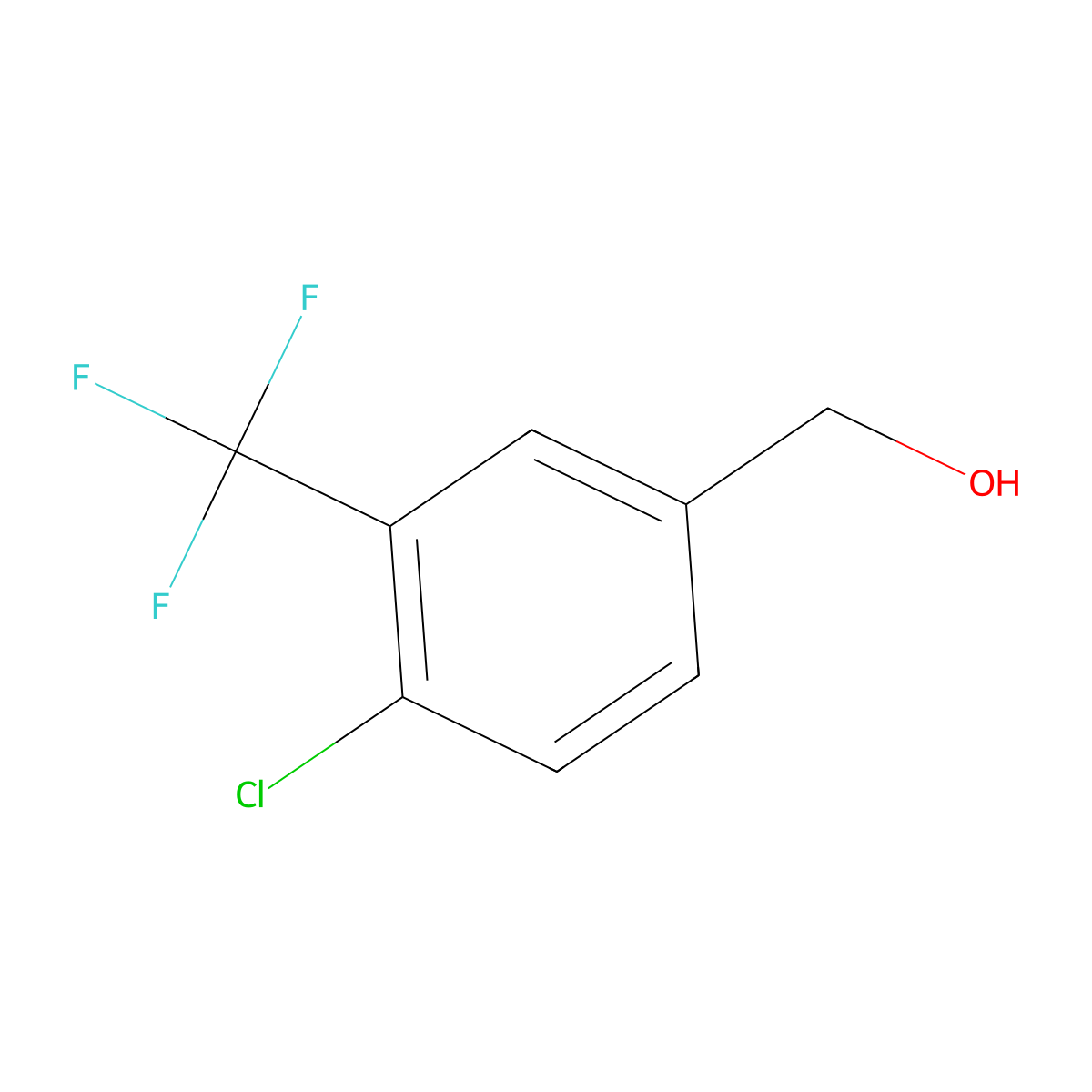 4-Chloro-3-(trifluoromethyl)benzyl alcohol molecular structure, CAS 65735-71-9
