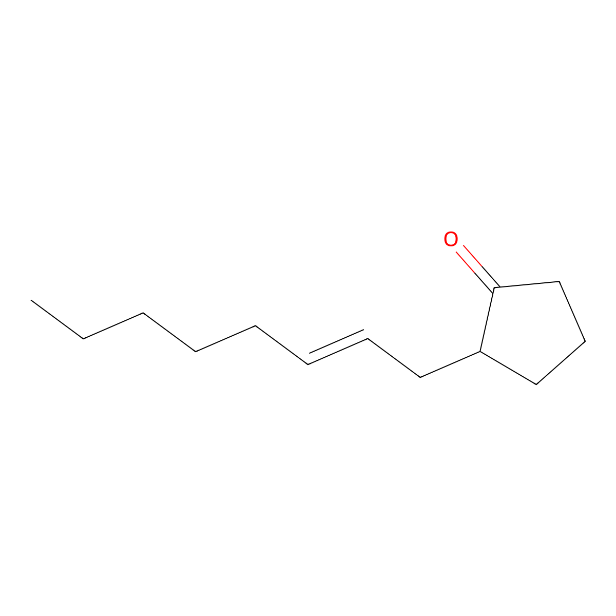 2-(2-Octen-1-yl)cyclopentanone molecular structure, CAS 65737-52-2