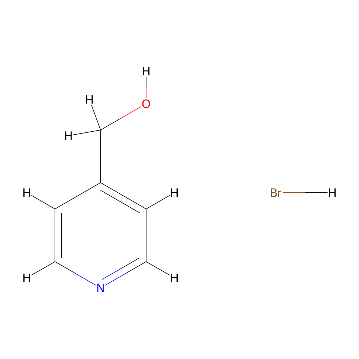 Pyridin-4-ylmethanol hydrobromide molecular structure, CAS 65737-59-9