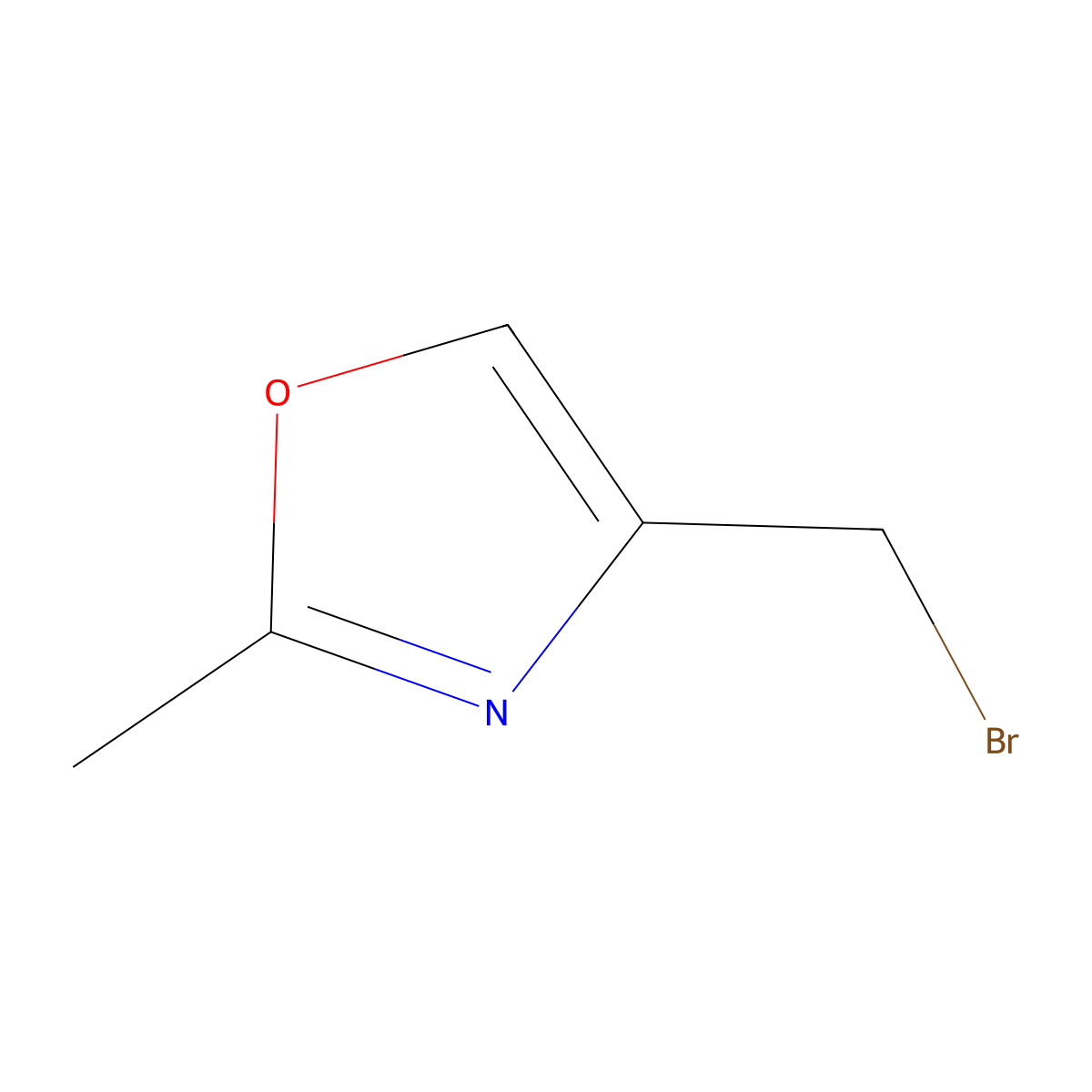 4-(Bromomethyl)-2-methyloxazole molecular structure, CAS 657389-99-6