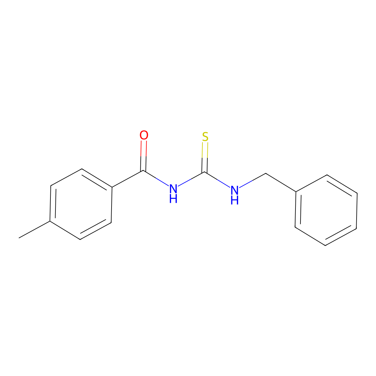 N-(benzylcarbamothioyl)-4-methylbenzamide molecular structure, CAS 65739-31-3