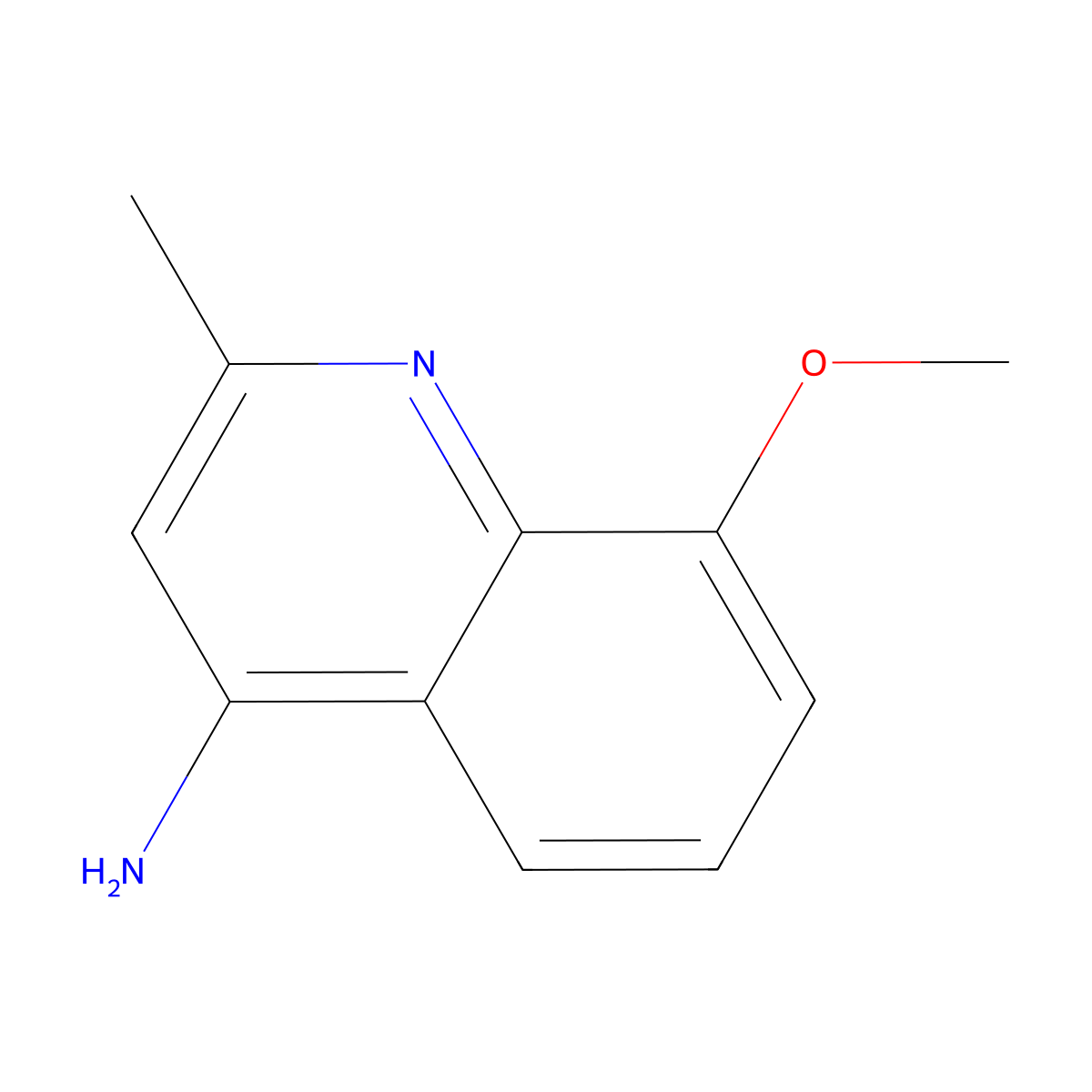 8-Methoxy-2-methylquinolin-4-amine molecular structure, CAS 657391-86-1